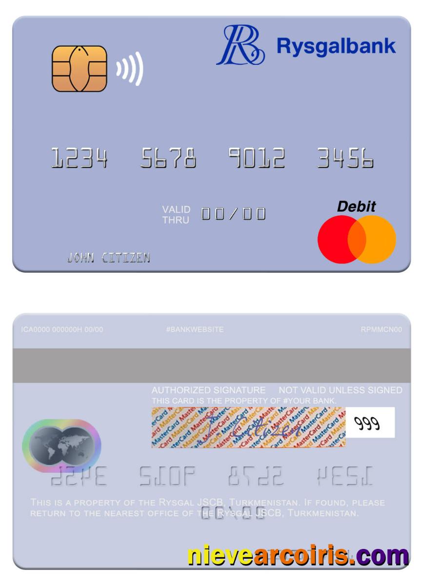 Turkmenistan Rysgal JSCB mastercard